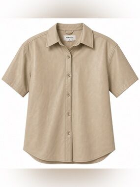 Babaton Aritzia Frances Vegan Leather Top $168 Retail- XS